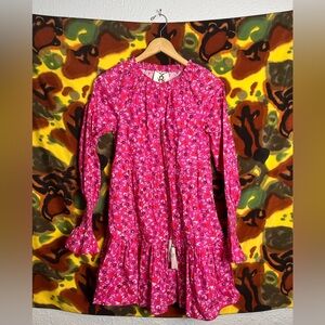 Figue Bella Pink Floral Women’s Dress Size Small Great Condition